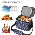 thumbnail image 5 of Lunch Box Pioneer Flower Floral Print Pattern Insulated Lunch Bag for Women Men,Medium Leakproof Lunchbox Cooler Bag Adjustable Strap,10 X 6.7 X 8 Inches, 5 of 6