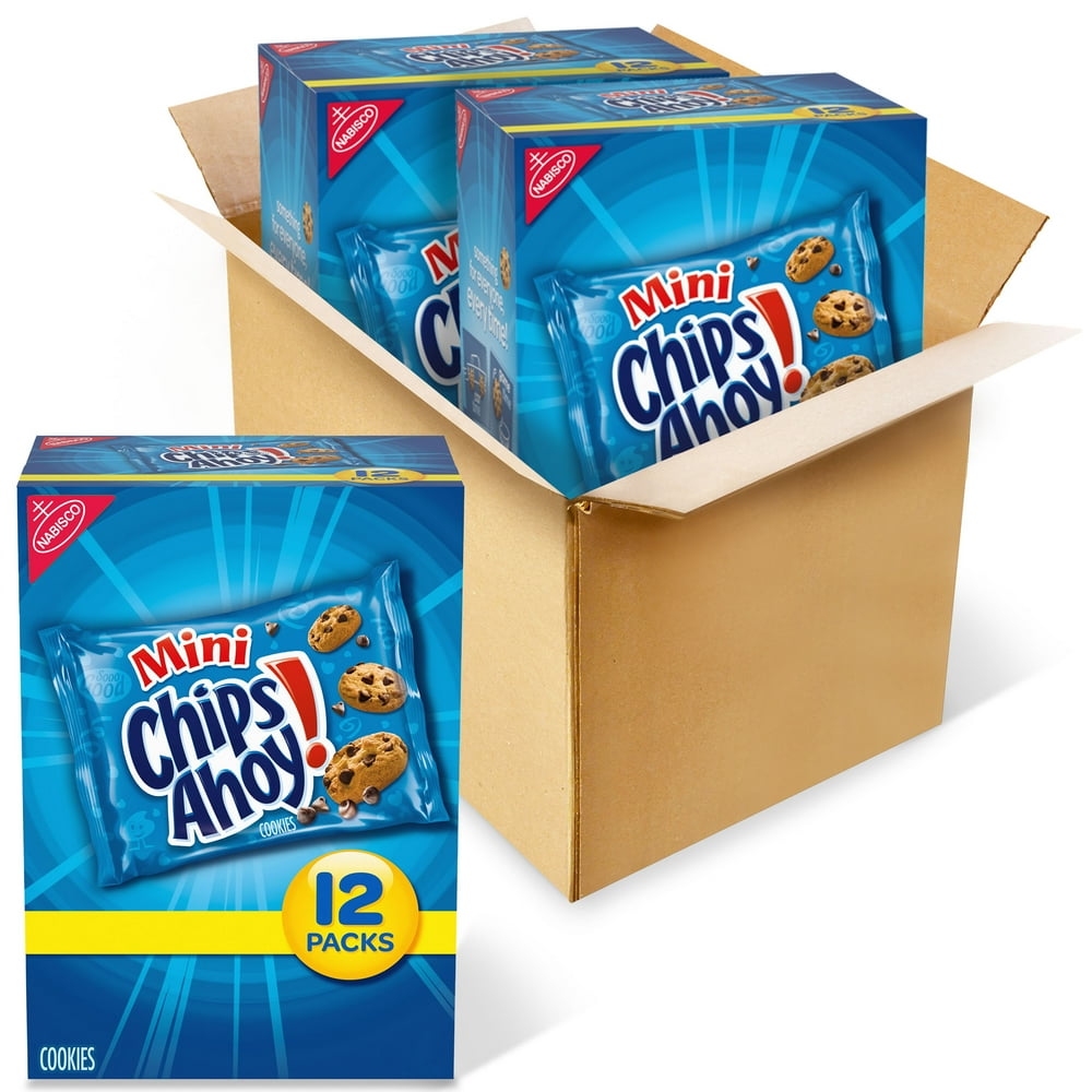 CHIPS AHOY! Mini Chocolate Chip Cookies, 2 Boxes of 12 Packs (24 Total