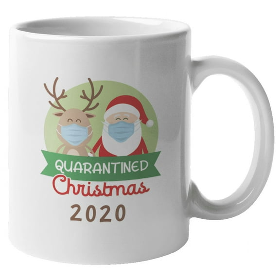 Quarantined Christmas 2020 with Santa & Rudolph Coffee & Tea Mug Stuff (11oz)