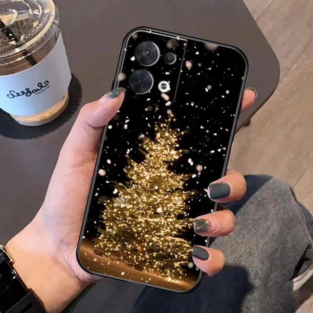 Feliz Navidad alce Santa sombrero Funda Coque Funda para OPPO FIND X5 X3 X6 RENO 10 8 7 7Z 2Z 6 6Z 5 4 Lite Pro Plus 4G 5G
