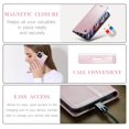thumbnail image 2 of SaniMore for iPhone 15 Pro (6.1" 2023) Case, PU Leather Auto-magnet Full Protection Flip Kickstand Card & Cash Slots, Retro Shockproof Anti-fall Wallet Business Shell, Pink, 2 of 9