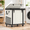 Beige-3 Section-230L, variant on Laundry Basket With Wheels 150l Leather Patchwork Rolling Hamper Carts