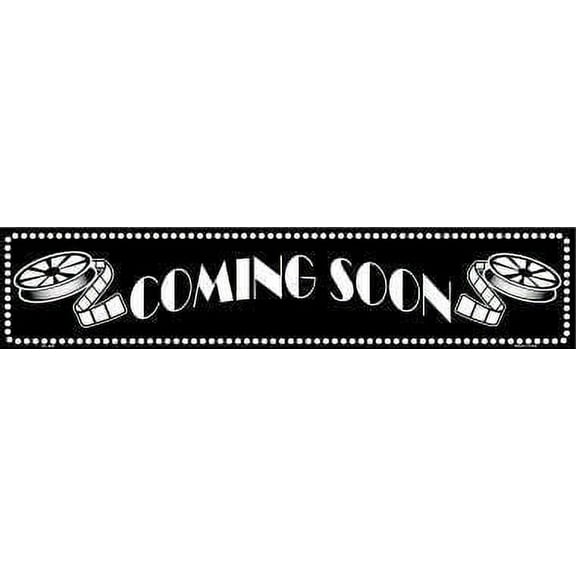 Retro Metal Tin Sign Coming Soon Home Theater Metal Street Sign Home Cave Garage bar Wall Decoration Vintage Metal Sign 4"x16"