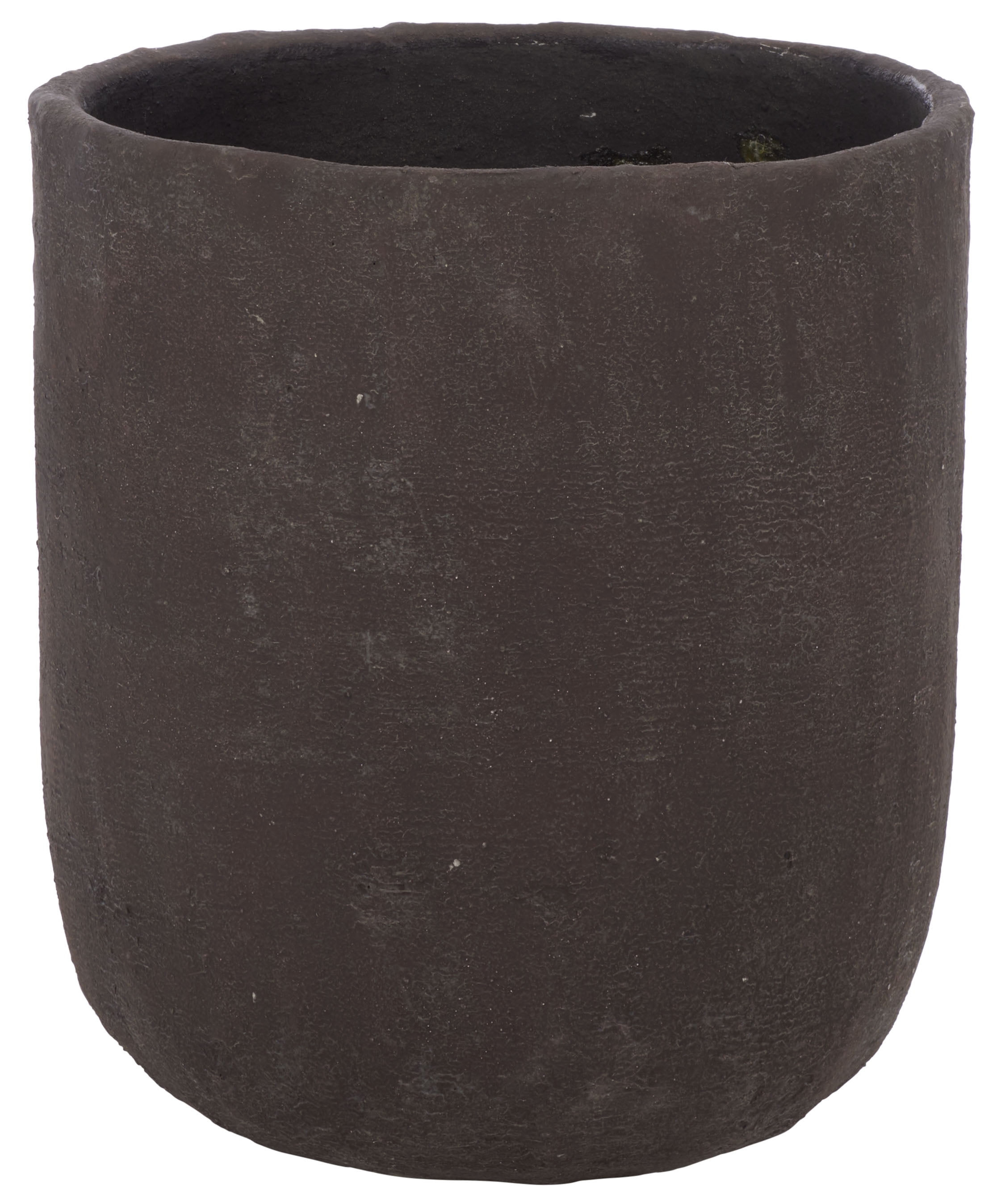 Safavieh 15.4" x 15.4" x 17.3" Round Brown Cement Bamboo Plant Pot