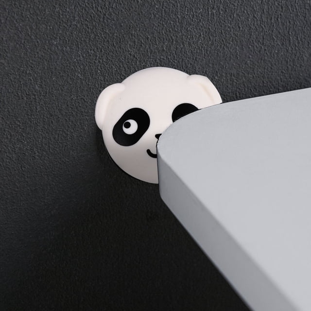 BESTYASH 3Ud Protectores Para Puerta En Forma De Panda Almohadillas De Silicona Anti Golpes