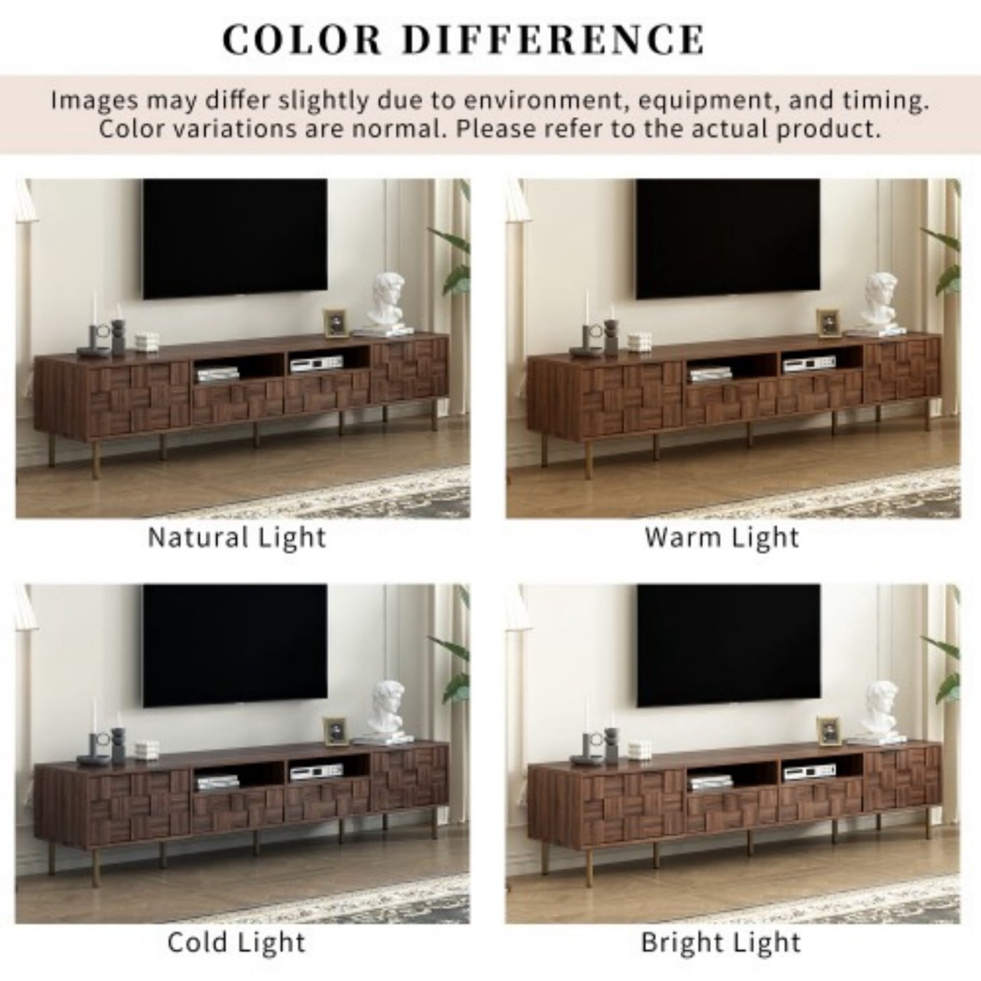 Mid Century TV Stand for 85 Inch TV, 78.7" Wood Media Console with 2 Drawers & Storage Cabinets, Entertainment Center with Cable Management for Living Room Bedroom Home Theater, Dark Brown