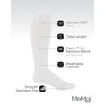 thumbnail image 3 of MeMoi Men's Bamboo Blend Solid Ribbed Crew Socks - Mens - Male (10-13, White), 3 of 8