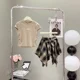 thumbnail image 3 of Conjunto de dos piezas de falda a cuadros de verano, ropa infantil de moda para niñas, falda a cuadros y camiseta, conjunto de pantalones, 3 of 5