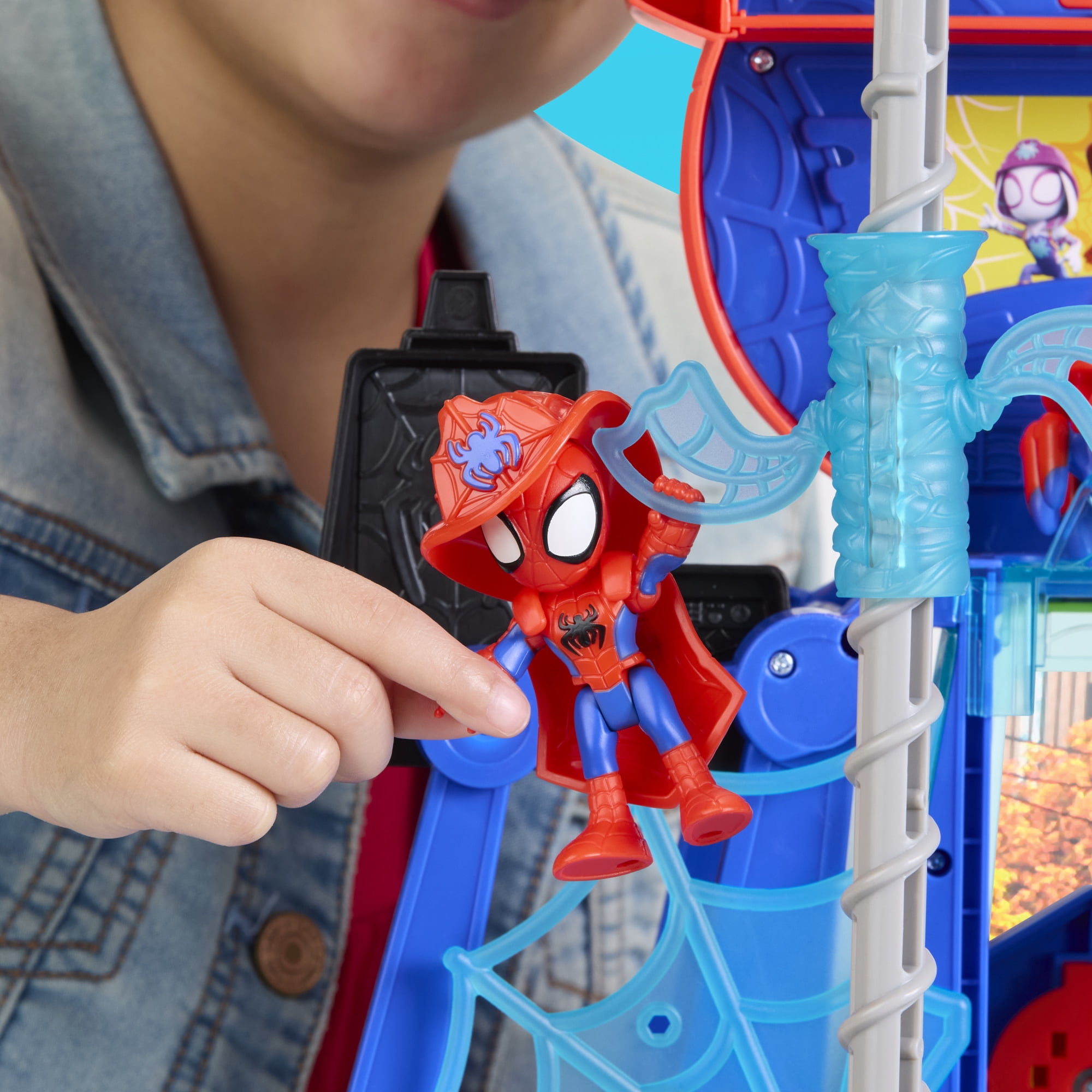 Marvel Spidey and his Amazing Friends Rescue-Webs Web-Quarters Playset for Kids, Ages 3 and Up