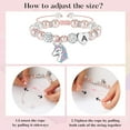 thumbnail image 5 of CFIOZYOS Unicorn Bracelet Gifts for Girls - Adjustable Pink Pearl and Rhinestone Balls Heart Initial Unicorn Bracelets Jewelry CZ Unicorn Bracelet Birthday Gifts for Girls, 5 of 8