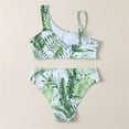 thumbnail image 6 of REDARER Big Summer Irregular Suspenders Leaf Pattern Swimsuit Two Piece Bikini Set Swimsuits Bathing Suits Thin Straps,Girls Swimsuit,11-12 Years, 6 of 6