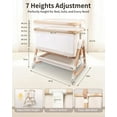 thumbnail image 3 of suihuooo 4 in 1 Baby Bassinet Bedside Sleeper, Height Adjustable, Easy Folding,White, 3 of 8