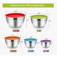 thumbnail image 2 of Juego Bowls Acero Inoxidable Ensaladera Mezclar Cocina Multicolor, 2 of 4