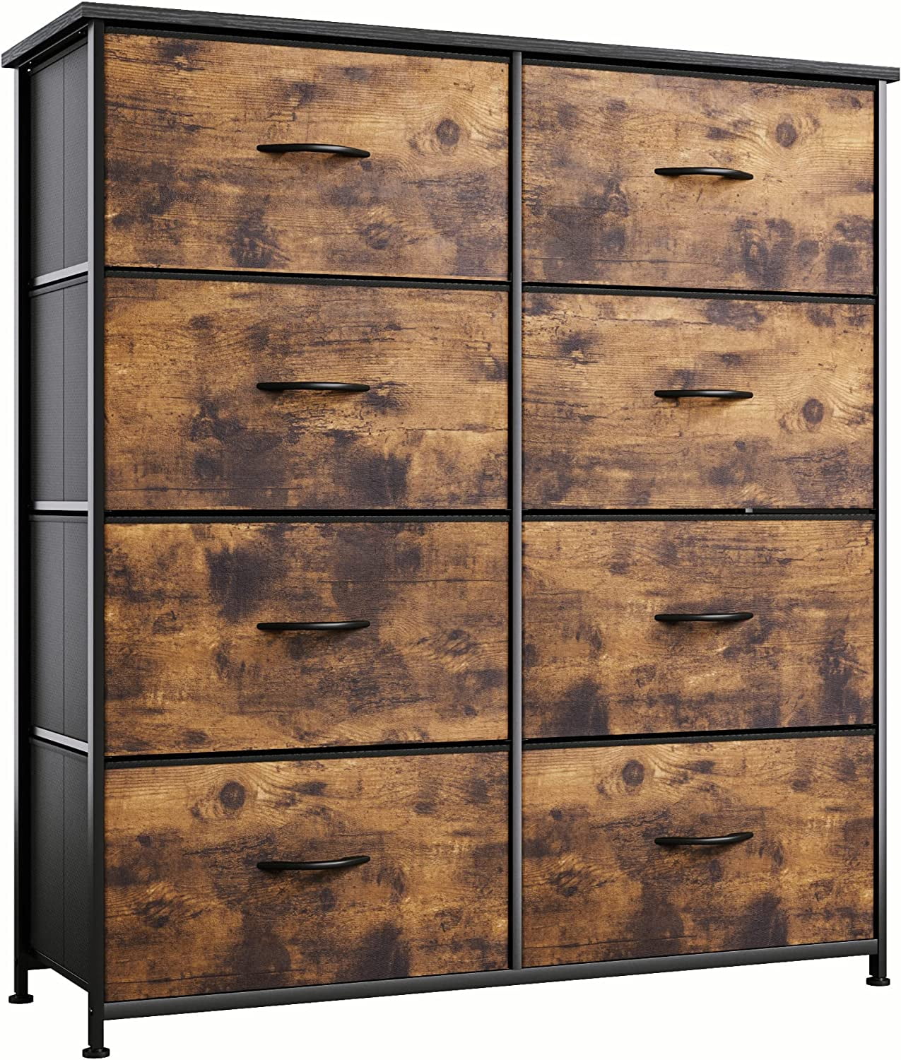 ​DEXTRUS 8-Drawer Fabric Dresser for Adults, Storage Tower Cabinet for Bedroom & Hallway, Brown