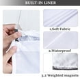 thumbnail image 5 of Ikfashoni Gray Hookless Shower Curtain with Snap in Liner, Waffle Weave Waterproof Fabric Mesh Window Bathroom Curtain, 72"X74", 5 of 6