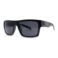 thumbnail image 2 of Locs Patriotic USA Flag Print Arm Flat Top Manly Sunglasses Matte Black B/W Flag, 2 of 4