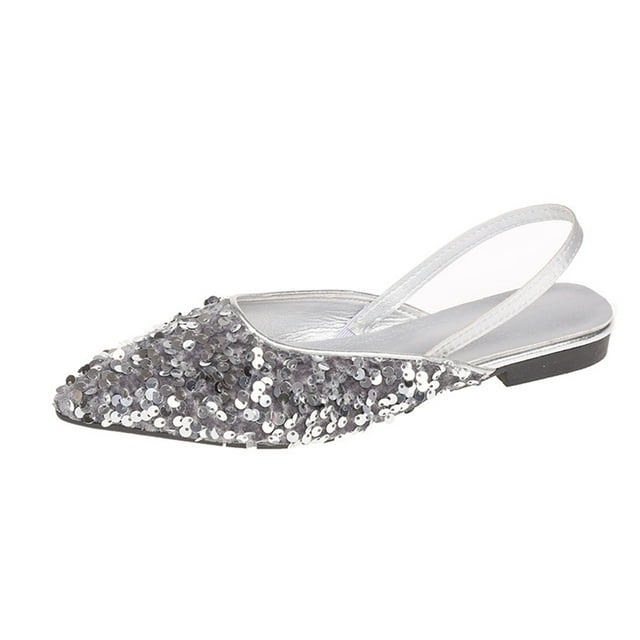 Cameland Sandales Femme Été Talon Bas Style Français Haut de Gamme Paillettes Chaussures Femme