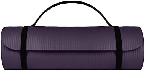 Solana Yoga Mat 1" Thick w/Nylon Strap for Men & Women - Non Slip Exercise Mat for Home Yoga, Pilates, Stretching, Floor & Fitness Workouts