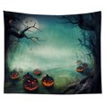 thumbnail image 1 of Tapiz de Halloween, Calabazas del Bosque, Árbol Espeluznante, Telaraña, Tapices con Tema de Terror, Tapices de Pared, Dormitorio, Sala de Estar, Dormitorio, 73 x 95 CM, 1 of 4