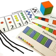 Skoolzy Pegboard Toddler Games Learning Kit - Extend Life of Toddler and Preschool Toys by Adding Patterning, Counting, Peg Board Lacing Color and Play Cards