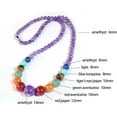thumbnail image 4 of 7 Chakra Necklace for Women Strong Healing Crystal Genuine Stone Beaded Gemstone Necklace 20 inches Jewelry Gifts for Women Mom, 4 of 8