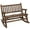 Carbonized Color, variant on Resenkos 2-Seater Log Rocking Chair, Durable Outdoor Loveseat, Wide Comfortable Seats, Perfect for Patio, Garden, White