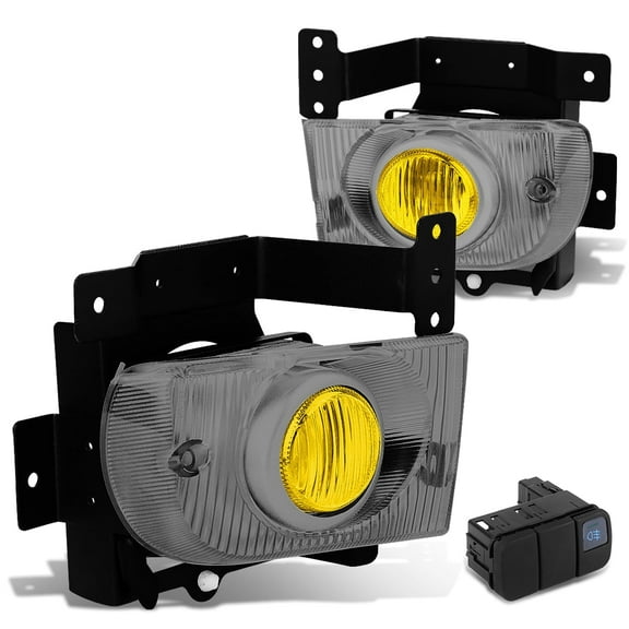 DNA Motoring For 92-95 Honda Civic EG8 EH9 Sedan Amber Yellow Lens Fog Light Lamps W/Bezel Switch Wiring