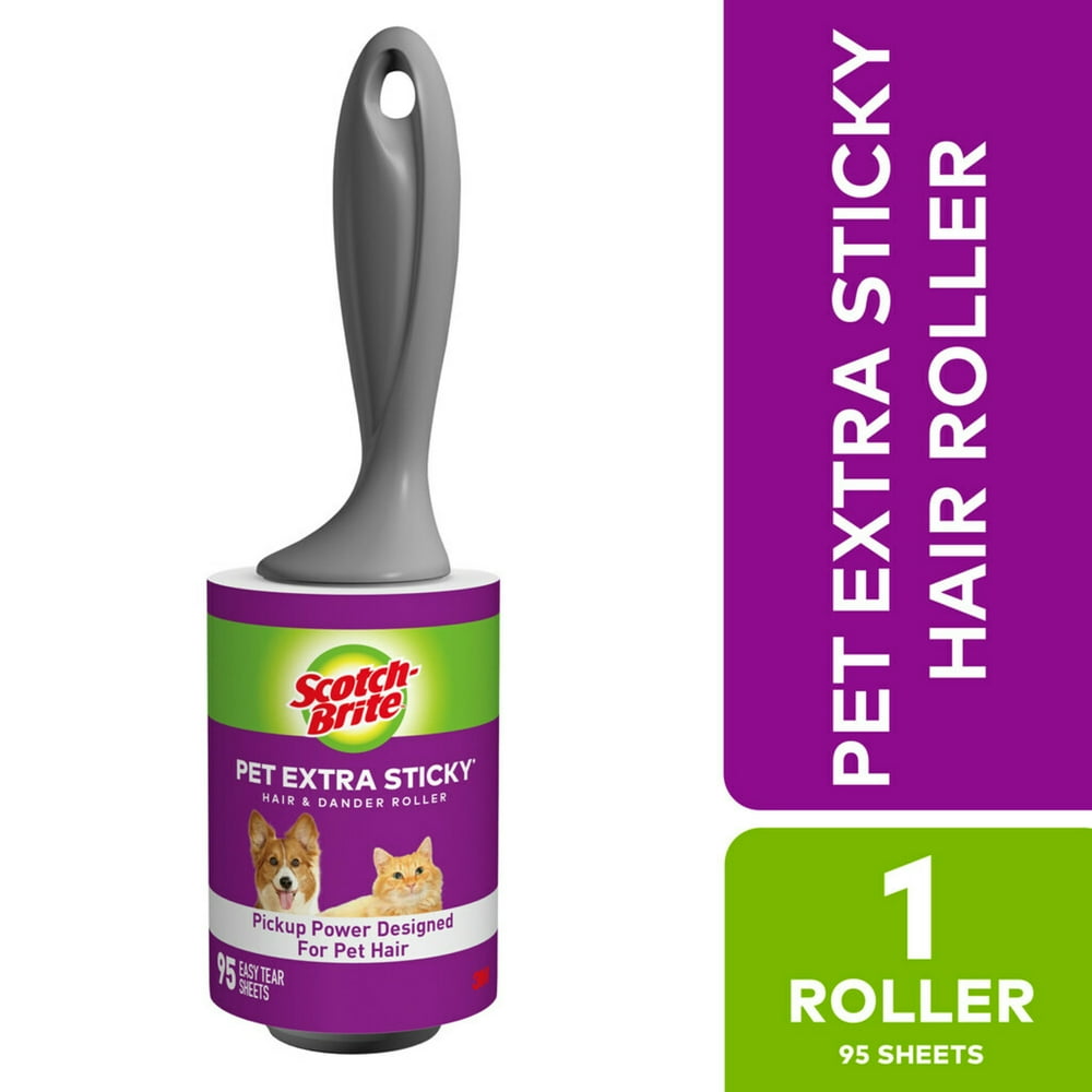 ScotchBrite Extra Sticky Pet Lint roller 90 Sheets per Roll Walmart
