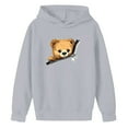thumbnail image 5 of ATOGUTA Valentine's Day Graphic Sweatshirts for Girls Hooded Heart Sweatshirt Fall Winter Kid Long Sleeve Shirt Pullover Top Size 3T-14, Gray, 5 of 5