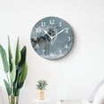 thumbnail image 4 of 10 Inch Wall Clock Battery Operated Silent Clock Decorative for Office, Kitchen, Outdoor, Living Room，Wolf Howling To The Moon forest Landscape Nature attractive, 4 of 4