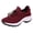 Red, variant on Womens Sneakers Lace Up Knit Mesh Casual Shoes for Jogging Hiking and Running Size 9