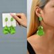 thumbnail image 5 of Romantic sweet acrylic petal long dangle drop earrings for women girl 2023 trend luxury fairy grunge pendant jewelry accessories----Yellow--Product co Yellow, 5 of 5