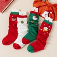 thumbnail image 6 of Kids Socks for Girls, Mid Crew Length Holiday Themed Knee High Stockings with Cartoon Santa & Reindeer Patterns, Soft Warm Ankle Socks for School, Party, Daily Wear & Christmas Celebrations, 6 of 8