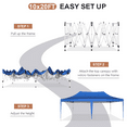 thumbnail image 6 of HOTEEL 10x20 Canopy Tent with Sidewalls,3 Adjustable Height Commercial Canopy,Pop Up Party Canopy with 12 Stakes & 6 Ropes,Light Blue, 6 of 11