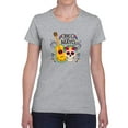 thumbnail image 2 of Cinco De Mayo Skull W Guitar Shaped T-Shirt Women -Image by Shutterstock, Female Small, 2 of 4