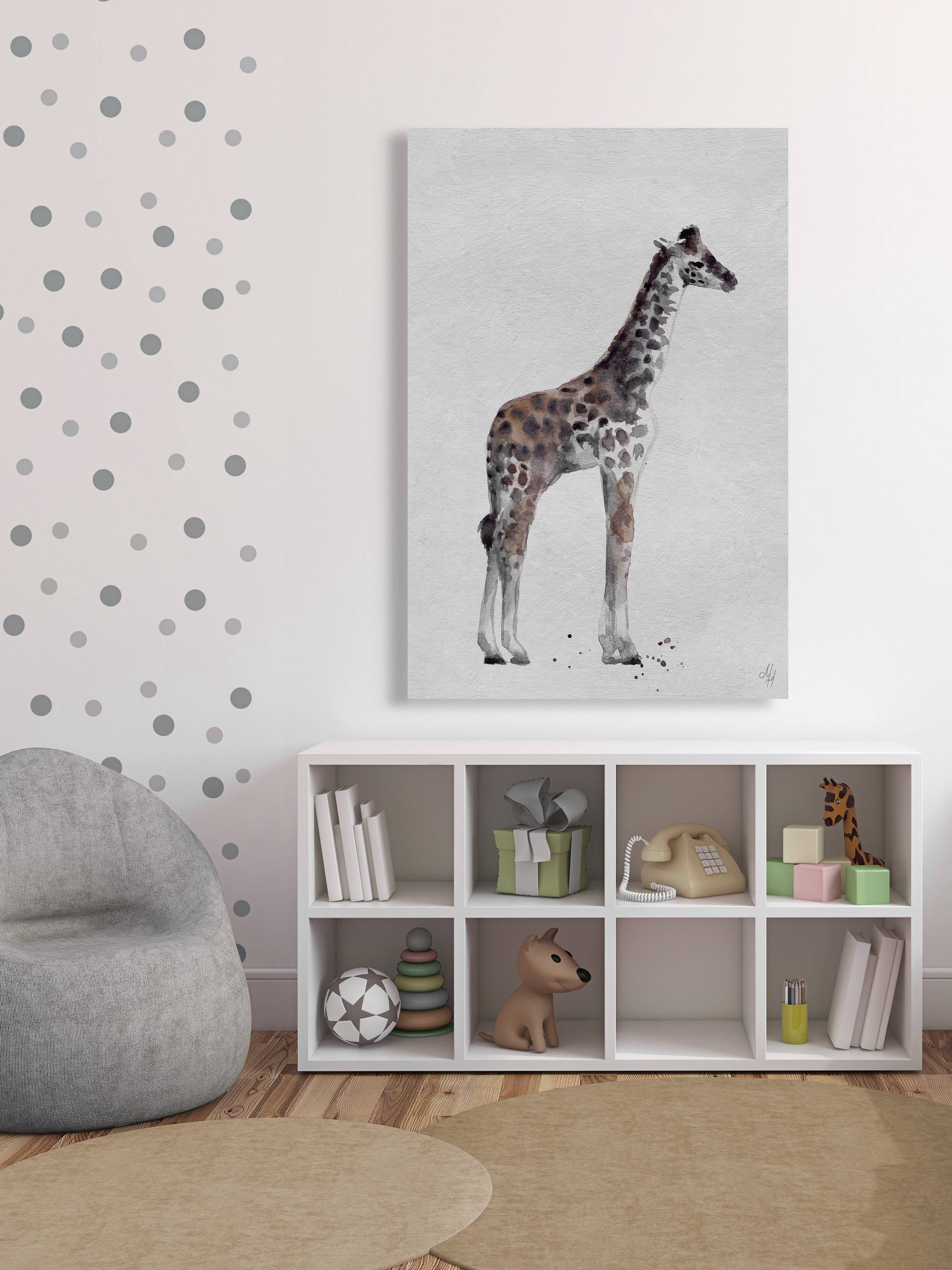 Marmont Hill Standing Tall Giraffe II Canvas Wall Art