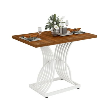 Craftian 47" Dining Table for 4 People, Modren Kitchen Table with Metal Leg , Rectangular Dinner Table for Dining Room, Kitchen