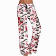 thumbnail image 2 of Kawaii Pajamas for Women Girls Cartoon Cat All Over Print Flannel Christmas Halloween Anime Soft Sleep Pajamas Pants, 2 of 5