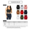 thumbnail image 2 of FashionMille Women's Cotton Basic Sleeveless Racerback Crop Sports Active Tank Top, 2 of 5