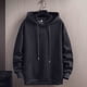 thumbnail image 4 of Sudadera con capucha para hombre, color liso, deportiva, de moda, holgada, con cremallera, cordón, bolsillo, manga larga, blusa de poliéster., 4 of 7