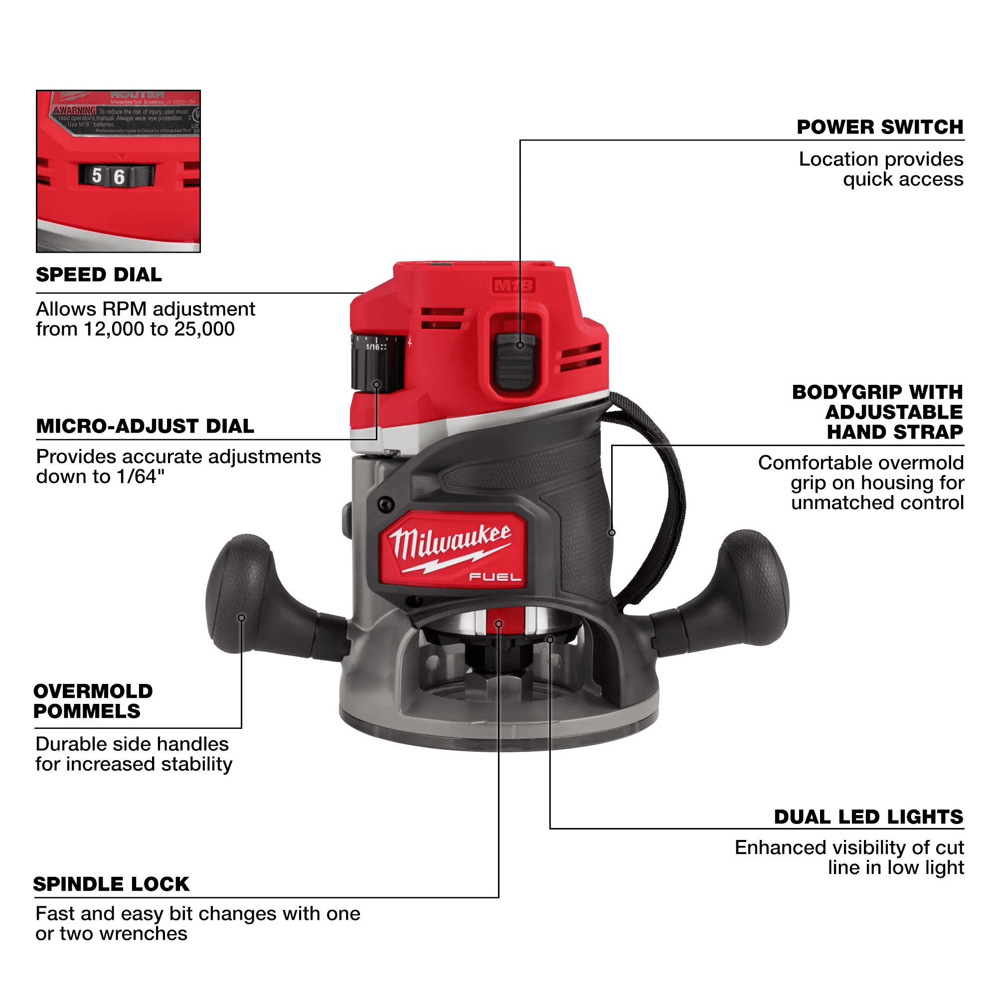 Milwaukee Tool M18 FUEL  1/2" Router