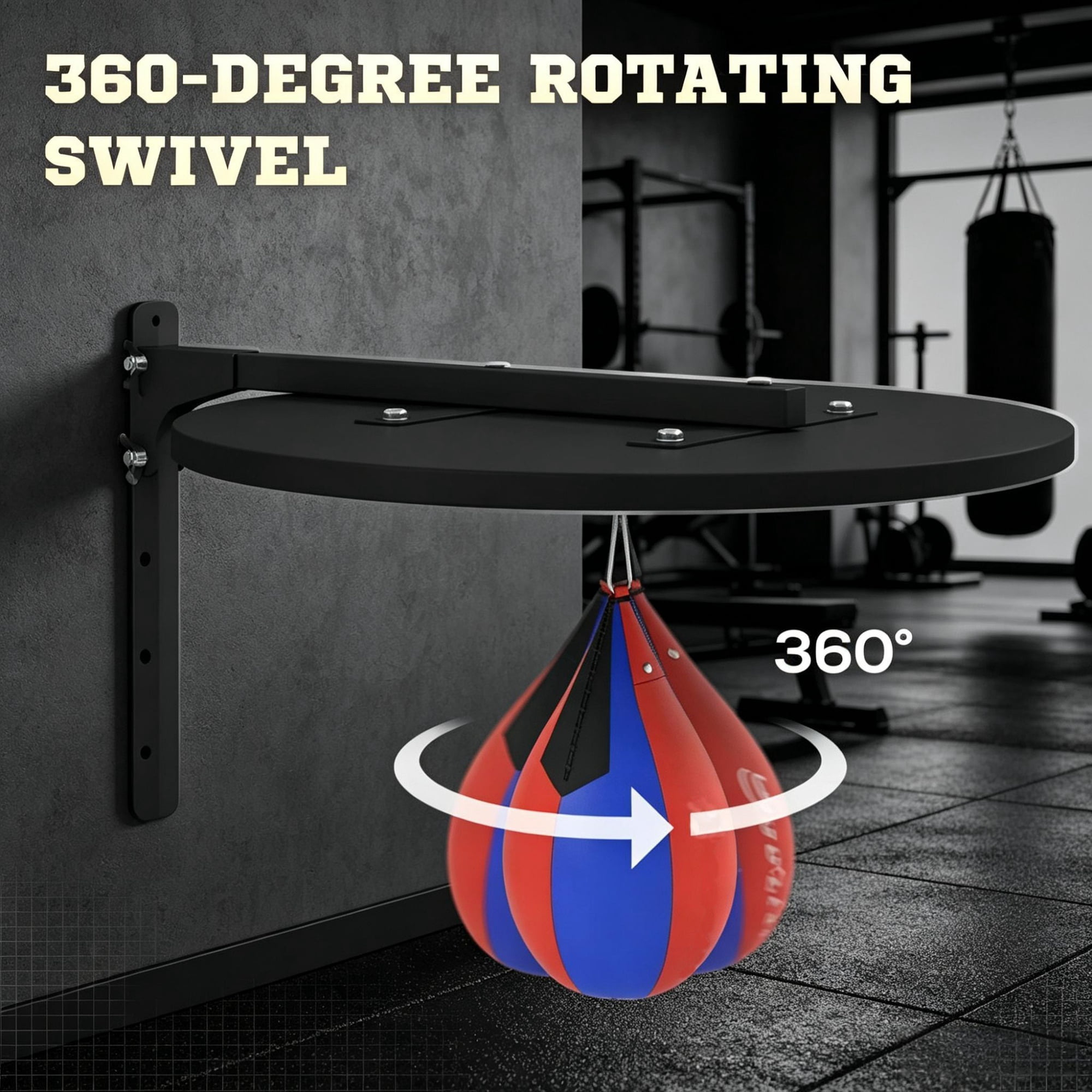 Adjustable Wall Mounted Speed Bag Platform Punching Bag Training Kit for Boxing Fitness Gym Equipment