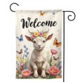 thumbnail image 6 of Welcome Spring Goat Garden Flag 12x18 Inch Double Sided Floral Butterfly Goat Yard Flag Outdoor Decoration Home Gifts for Men Women Birthday Gifts Memorial Day, 6 of 7