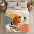 thumbnail image 5 of Autumn Beagle Patterned Bandana, Playful Pet Portrait Pattern, Warm Flannel Blanket for Living Room and Bedroom, Dog Lovers Thanksgiving Gift, Pet Lover Home Decor, 5 of 9