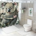 thumbnail image 7 of Autua Koala Bear Tree Branch Flowers Shower Curtain Set with Hooks 100% Polyester Home Bathroom Decoration 60"x72, 7 of 7