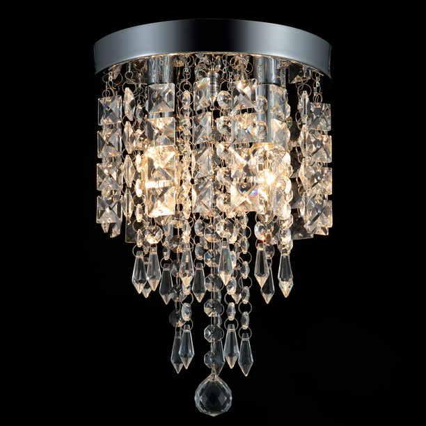 Bestco 2 Lights 8 Crystal Chandelier, How Much Does A Light Fixture Cost