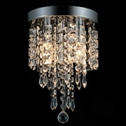 Viribus 2 Lights 8" Crystal Chandelier Ceiling Light Fixture for Bedroom Living Room More