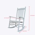 thumbnail image 5 of White Wood Porch Rocker Outdoor Rocking Chair - Easy Assembly, 5 of 11