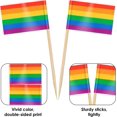 thumbnail image 3 of AhfuLife Rainbow Toothpick Flags for Pride Decorations, 100 Pcs Pride Day Cocktail Picks, Mini Pride Flag LGBTQ Pride Decor for Gay Pride Day Party Wedding Decorations, 3 of 7