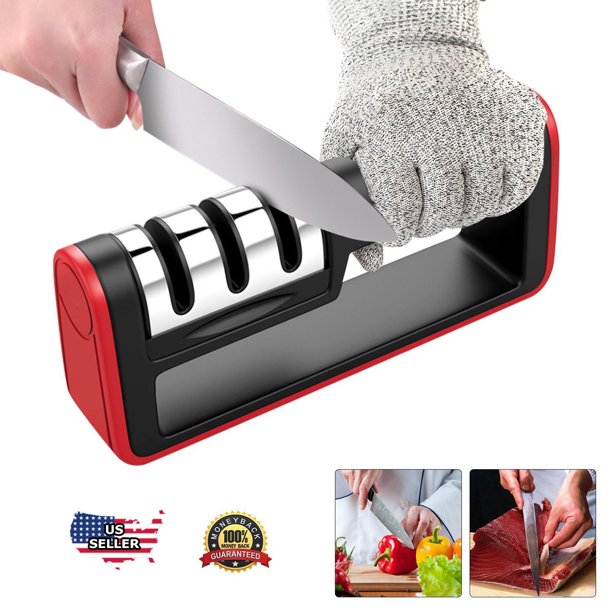 LNKOO Kitchen Knife Sharpener 3Stage Knife Sharpening System Tool